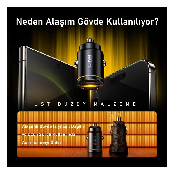 Aohi Superauto 65 W Hızlı Araç Şarj Aleti - Görsel 2
