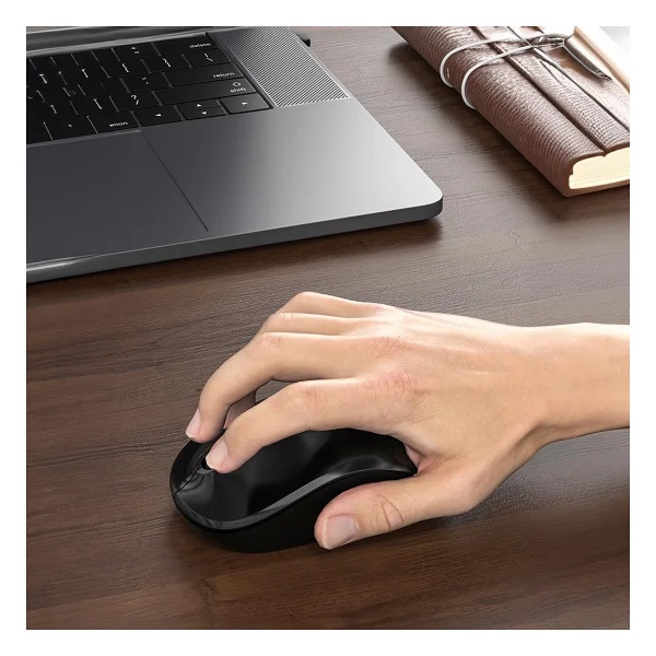 Lenovo Lecoo Ws206 Siyah Ergonomik Optik Kablosuz Mouse - Görsel 3