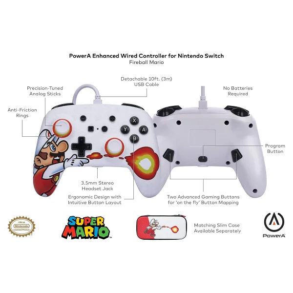 Nintendo Switch için geliştirilmiş kablolu PowerA Controller - Tie Dye Pikachu, Gamepad, oyun kumandası, kablolu denetleyici, resmi lisanslı - Görsel 3