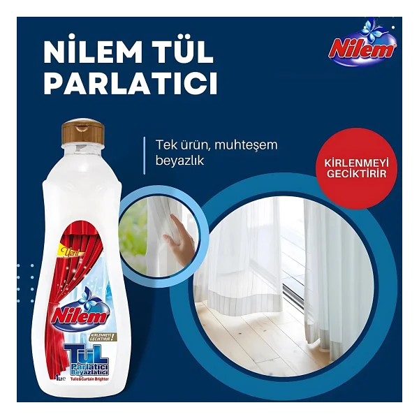 Nilem Tül Parlatıcı Ve Beyazlatıcı 1 Lt - Görsel 3