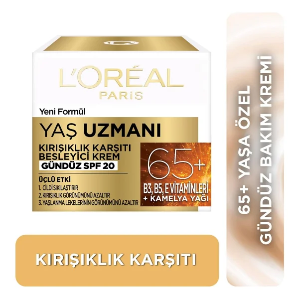 L'oreal Paris Yaş Uzmanı 65+ Spf 20 Kırışıklık Karşıtı Ve Besleyici 50 Ml Gündüz Kremi - Görsel 4
