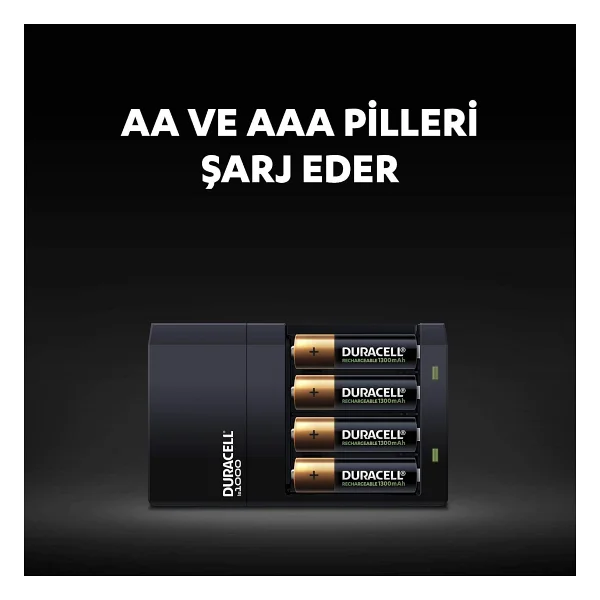 Duracell Cef 14 Pil Şarj Aleti + 1300 mAh 2'li Aa + 750 mAh 2'li Aaa Şarj Edilebilir Pil - Görsel 3