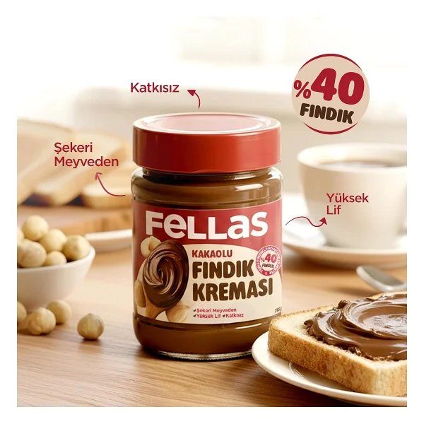 Fellas Kakaolu Fındık Kreması 315 Gr - Görsel 5