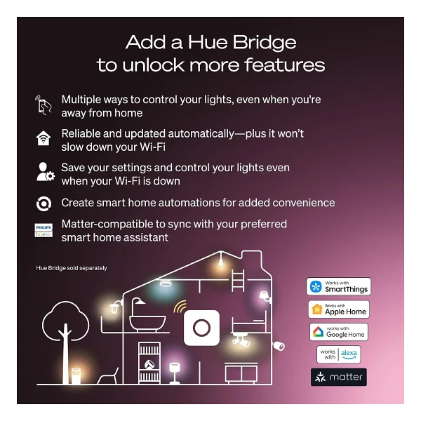 Philips Hue LED A67 lamba, beyaz ve renkli ambiyans, E27 duy, 11,8 W, tam spektrumlu ışık 1000 K-200 - Görsel 10