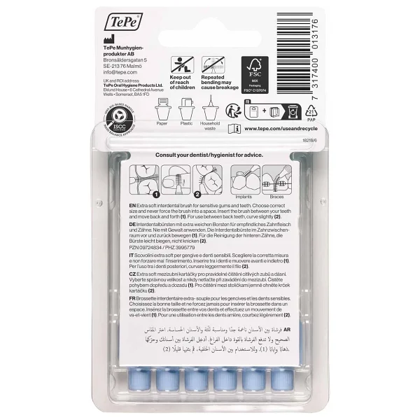 TEPE Blister X-Soft 0.6 MM - MAVİ Diş Arayüz Fırçası (1x 8 Adet) - Görsel 2
