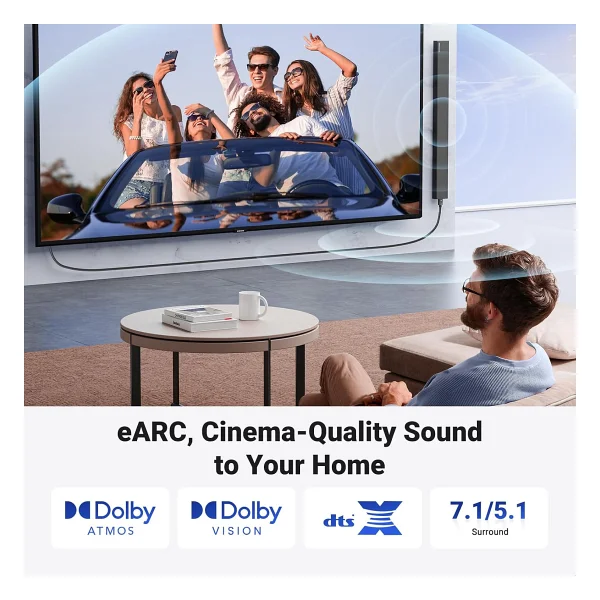 Ugreen 8K Hdmı 2.1 Kablo 3d Earc Hdcp 2.2/2.3 PC İçin PS5/PS4 Soundbar Hdtv(5m) - Görsel 5