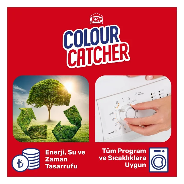 K2r Colour Catcher Renk Koruyucu Mendil 22'li - Görsel 3