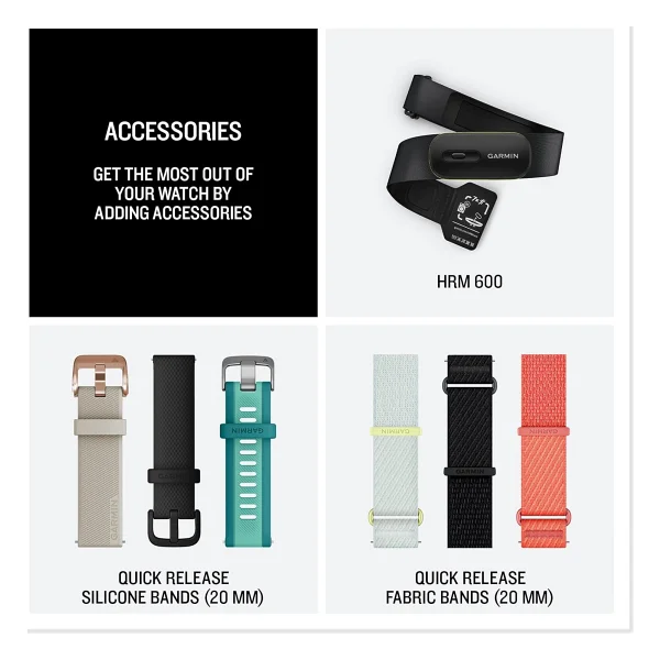 Garmin Forerunner 170 Music Beyaz Akıllı Saat - Görsel 6
