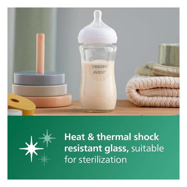 Philips Avent SCY933/01 Natural Response 240 ml Cam Biberon - Görsel 8