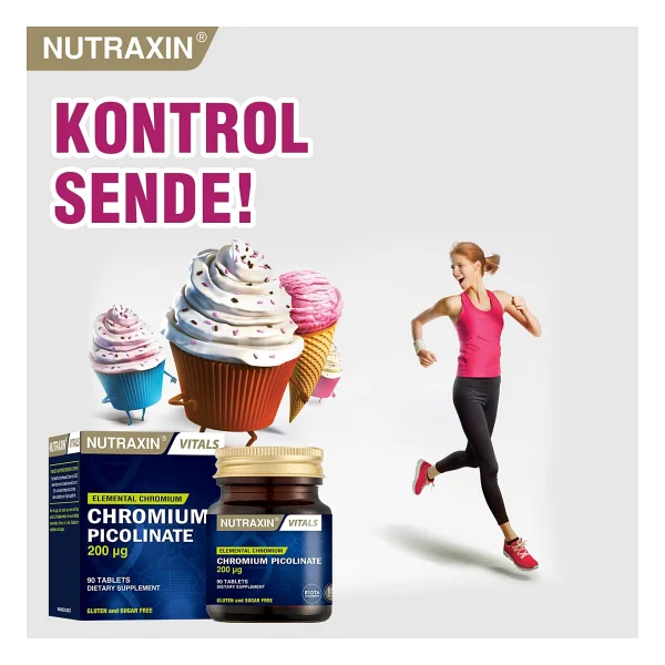 Nutraxin Chromium Picolinate 200 mcg 90 Kapsül - Görsel 5