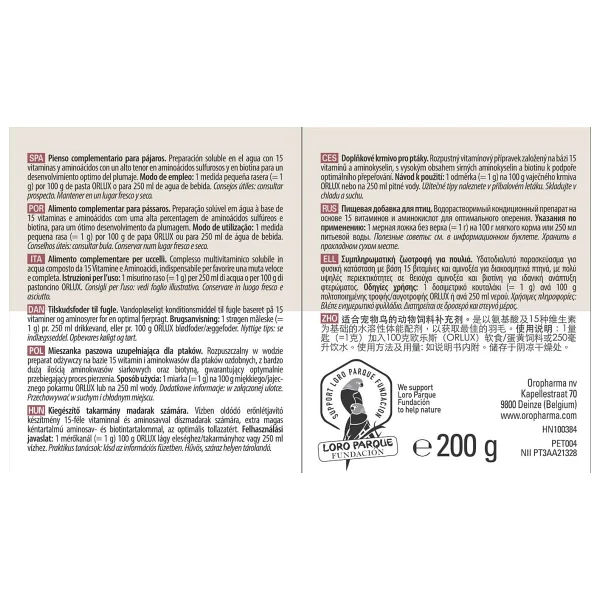 Versele Laga Oropharma Muta-Vit 200 Gr Tüylenme İçin Vitamin - Görsel 7