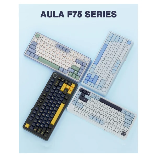 Aula F75 Lacivert RGB %75 Tkl Reaper Switch Kablolu/Kablosuz Mekanik Oyuncu Klavyesi - Görsel 9