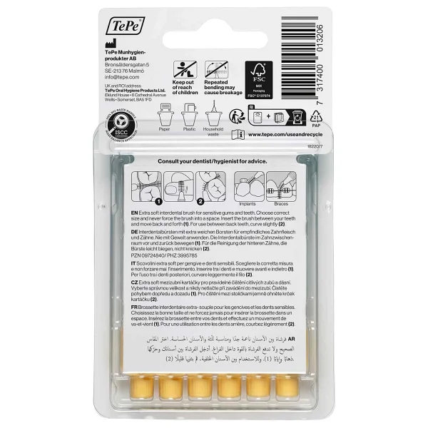 Tepe Extra Soft Sarı Iso 4 0.7 Mm 6'lı Arayüz Fırçası - Görsel 2