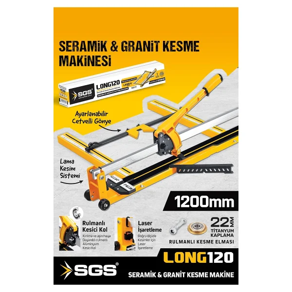Sgs Long Sgs111 120 Cm Fayans Kesme Makinesi - Görsel 8