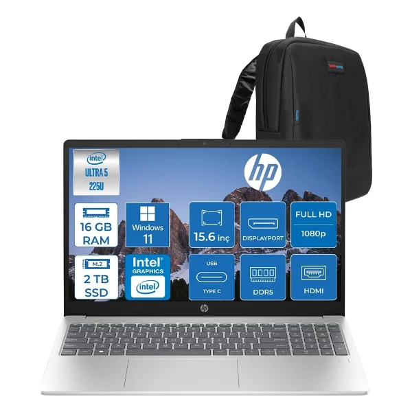 HP AI 15-FD2026NT D51E0EA Ultra 5 225U 16 GB 2 TB SSD Intel Graphics 15.6" W11H Full HD Notebook