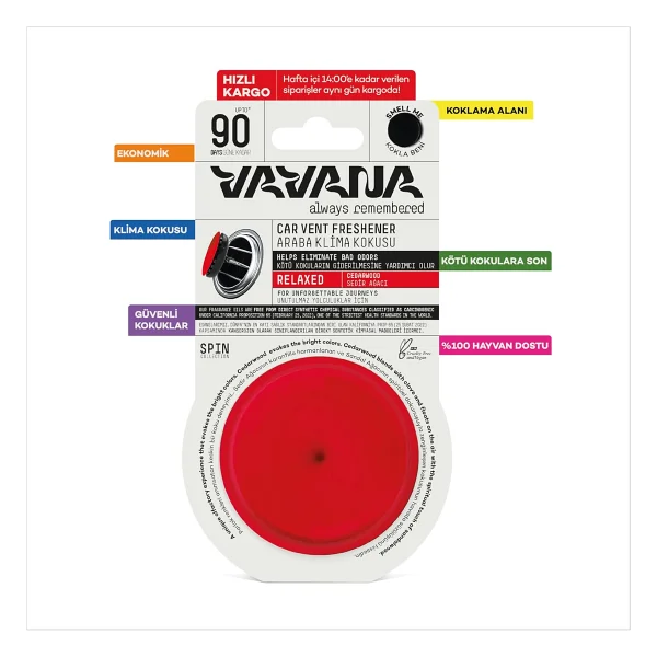 Vavana Relaxed Spin Klima Araba Kokusu 3 adet - Görsel 5