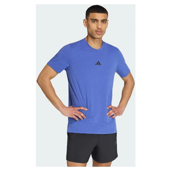 Adidas Designed For Training IS3809 Gri Kısa Kollu Bisiklet Yaka Erkek Spor Tişört - Görsel 8