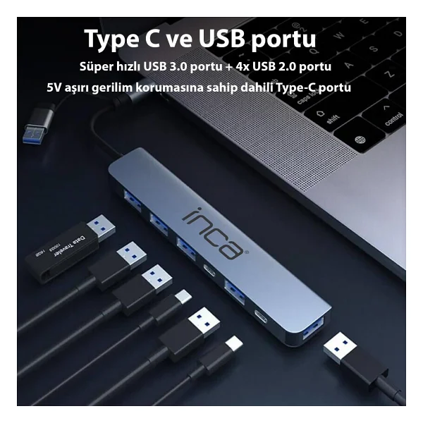 Inca IUTP-7T Laptop Docking Station - Görsel 2