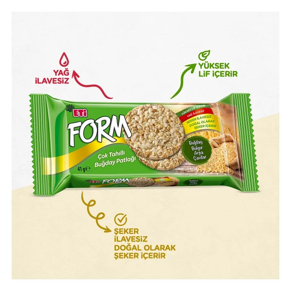 Eti Form Çok Tahıllı Buğday Patlağı 41 gr - Görsel 3