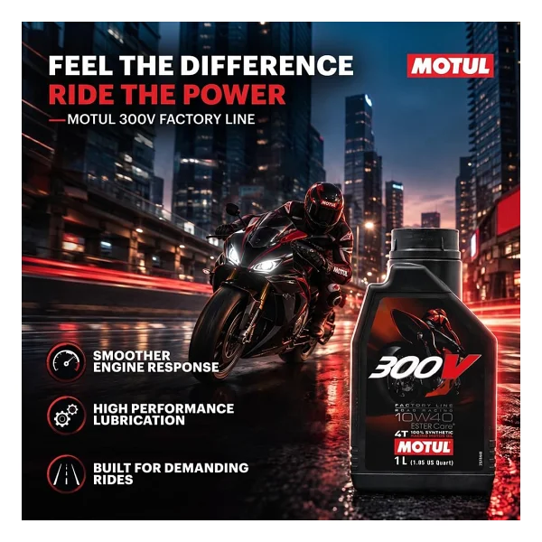Motul 300v Factory Line Road 10w-40 4t 1 Lt Motosiklet Yağı - Görsel 5