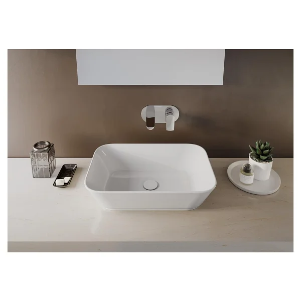VitrA 7425B003-0012 Geo Dikdörtgen 60 cm Çanak Lavabo - Görsel 3