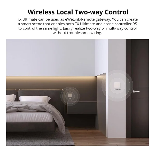 Sonoff TX Ultimate T5-2C 2 Kanallı Wi-Fi Akıllı Anahtar - Görsel 8