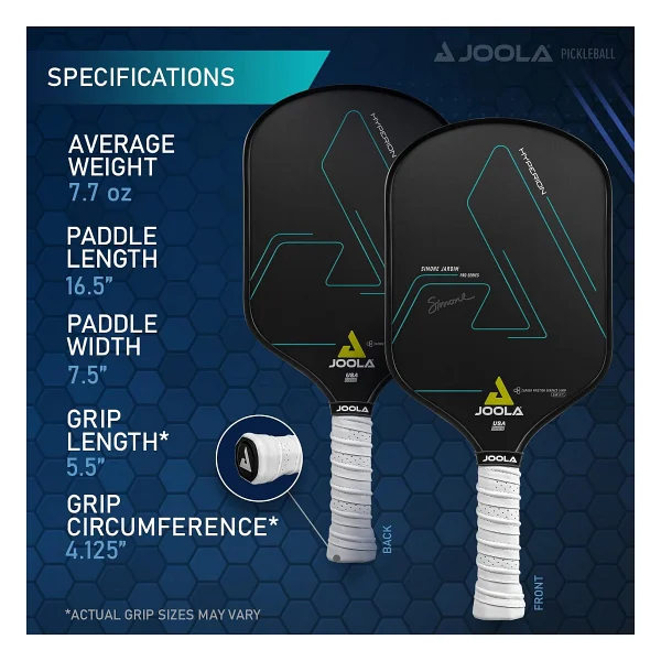 JOOLA Simone Jardim Hyperion CFS Hızlı Pickleball Küreği - USAPA Turnuva Oyunları için Onaylı - 14 mm Karbon Fiber Turşu Top Raketi - Yüksek Kum ve Döndürme ile Maksimum Hız - Görsel 5