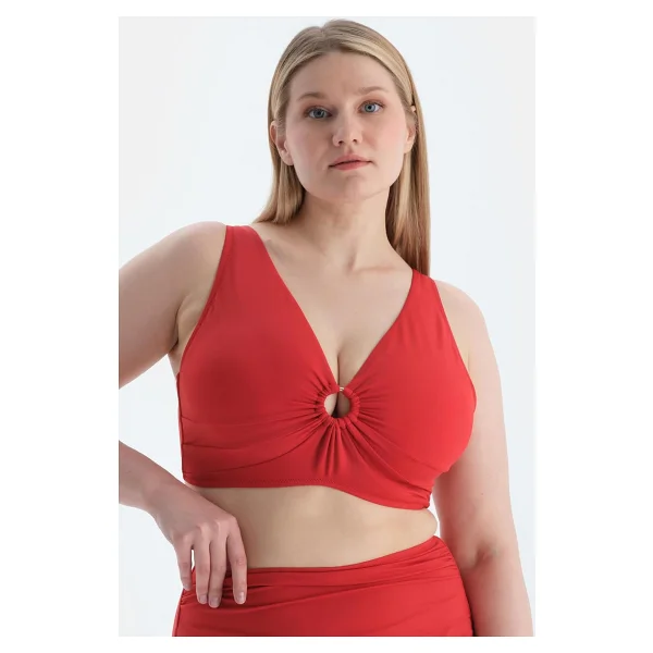 Dagi Kadın Korseli Toparlayıcı Bikini Üst, Örme, Kırmızı, 38 - Görsel 2