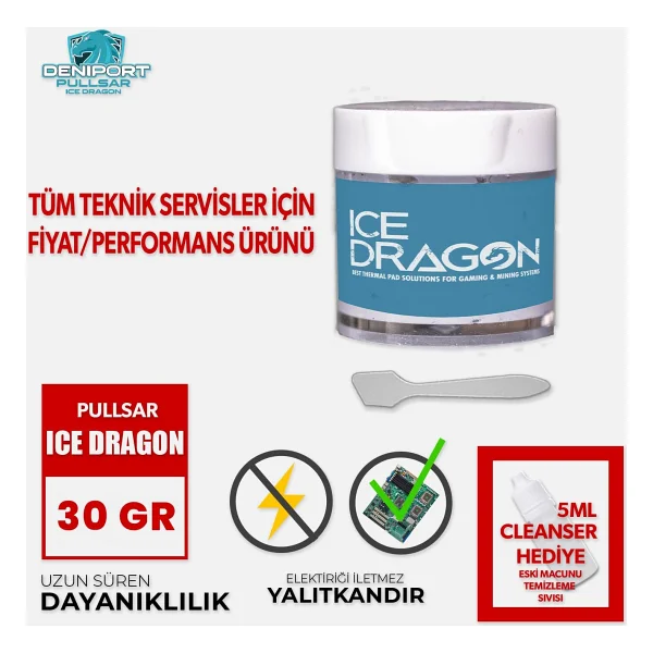 Pullsar Ice Dragon 30gr Yüksek Performans Thermal/Termal Macun - Görsel 2