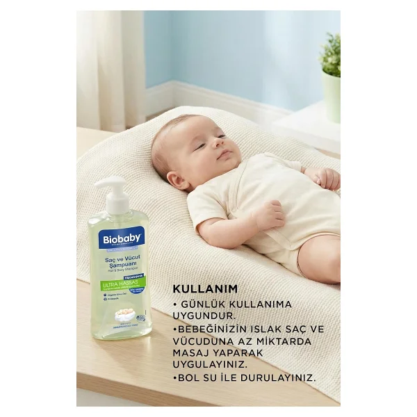 Biobaby Ultra Hassas Bebek Saç Ve Vücut Şampuanı 500 Ml 3 Adet - Görsel 3