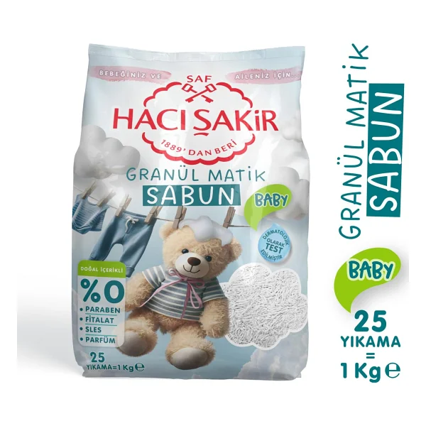 Hacı Şakir Parfümsüz Granül Matik Sabun 1000 gr - Görsel 4