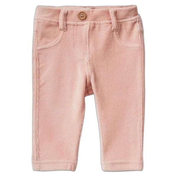 United Colors of Benetton Arka Cebi Tavşan İşlemeli Sahte Cepli Pantolon Bebek Kot Pantolon, Toz Pembe, 68 - Görsel 5