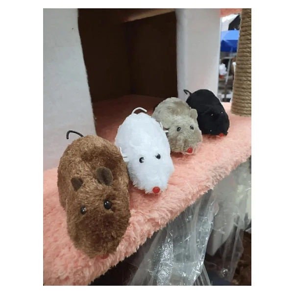 Pribor Kurmalı Fare Kedi Oyuncağı Peluş Yaratıcı Oyuncak 1 Adet - Görsel 4