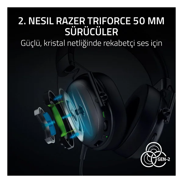 Razer Blackshark V3 X Hyperspeed Rz04-05420100-R3m1 7.1 USB Kablolu/Kablosuz Kulak Üstü Oyuncu Kulaklığı - Görsel 5