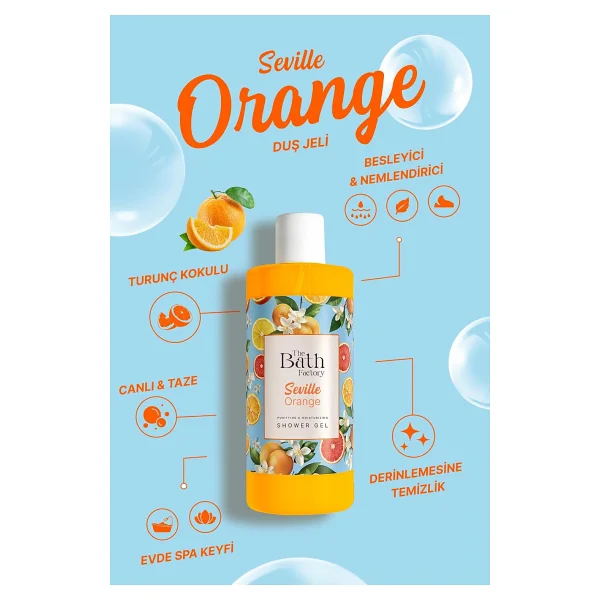 The Bath Factory Seville Orange Nemlendirici ve Besleyici 400 ml Duş Jeli - Görsel 2