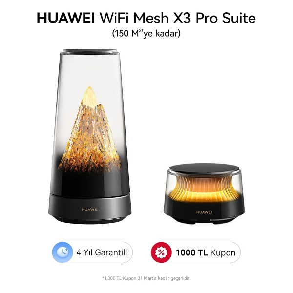 Huawei Wi-Fi Mesh X3 Pro Suite 3600 Mbps 150 M2 Router - Görsel 6