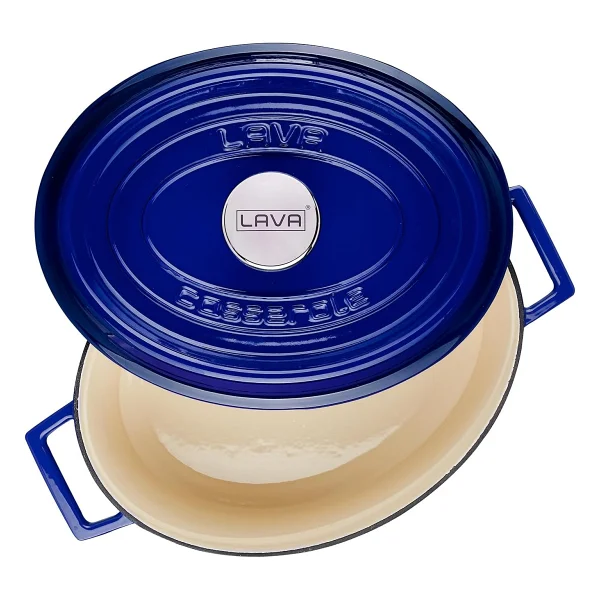 Lava Edition Oval Mavi 23x29 Cm Döküm Tencere - Görsel 3