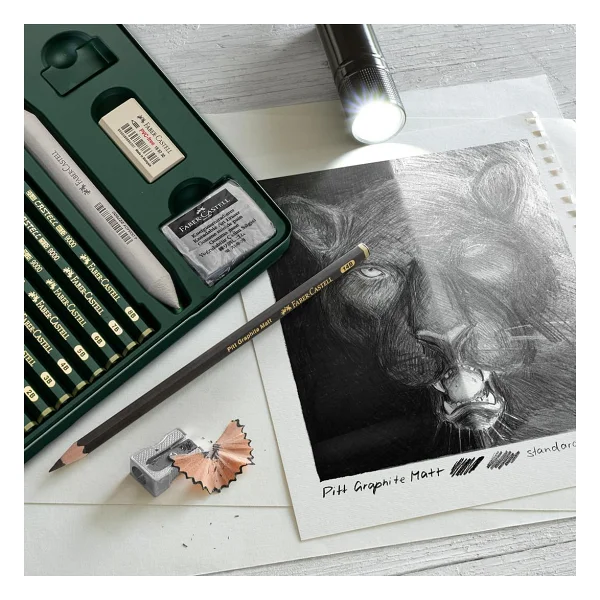 Faber-Castell 9000 Pitt Graphite Matt 20'li Dereceli Kalem Seti - Görsel 4