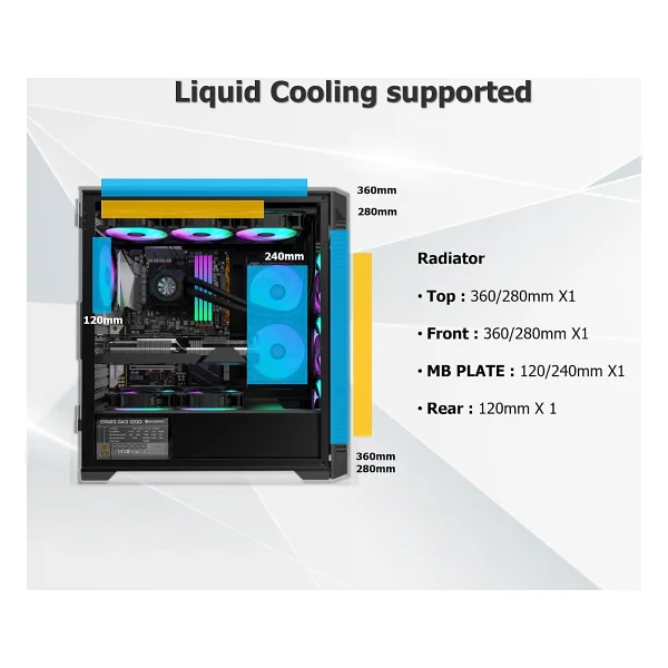 Raijintek Ponos Ultra Ms4 0r20b00226 Argb Fanlı Siyah E-Atx Bilgisayar Kasası - Görsel 7