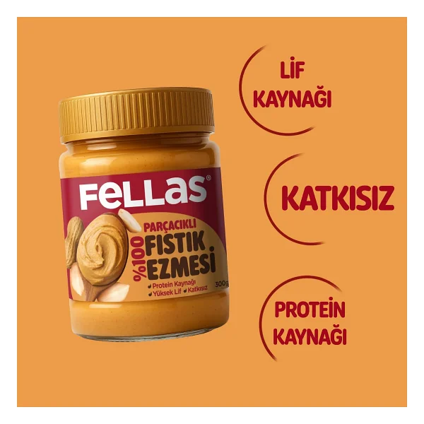 Fellas %100 Fıstık Ezmesi 300 gr - Görsel 4
