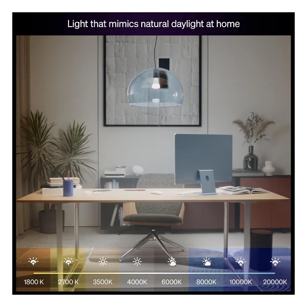Philips Hue LED A67 lamba, beyaz ve renkli ambiyans, E27 duy, 11,8 W, tam spektrumlu ışık 1000 K-200 - Görsel 5