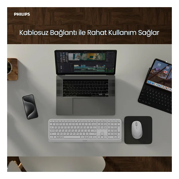Philips Spt6407 Kablosuz Klavye Mouse Seti - Görsel 7