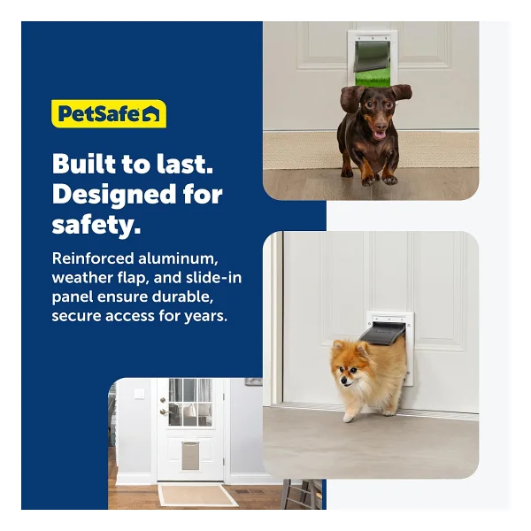 Petsafe Plastik Köpek Ve Kedi Kapısı, Küçük, 15 Lbs'ye Kadar Evcil Hayvanlar İçin, Boyanabilir, Kolay Kendin Yap Kurulum, Güvenlik Kapağı Dahil, İç Ve Dış Kapılara Veya Duvarlara Takın, Dayanıklı, - Görsel 5