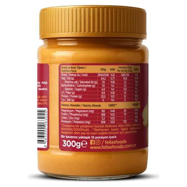 Fellas %100 Fıstık Ezmesi 300 gr - Görsel 2