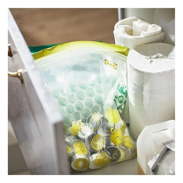Ikea Istad Kilitlenebilir Buzdolabı Poşeti - Yeşil - 30 Adet - 6 Lt Ve 4,5 Lt - Görsel 3