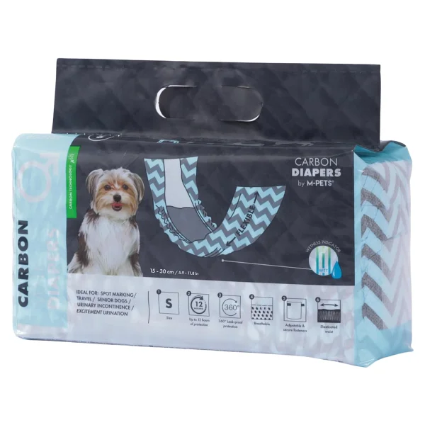 M-Pets Carbonlu Dıapers Erkek Köpekler İçin Külot (S) 18li - Görsel 8