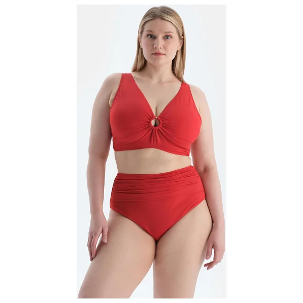 Dagi Kadın Korseli Toparlayıcı Bikini Üst, Örme, Kırmızı, 38 - Görsel 5