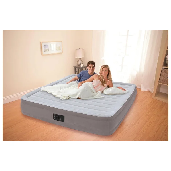 Intex Queen Comfort Plush Mid-Rise 64030 Elektrikli Pompalı Çift Kişilik Şişme Yatak - Görsel 2