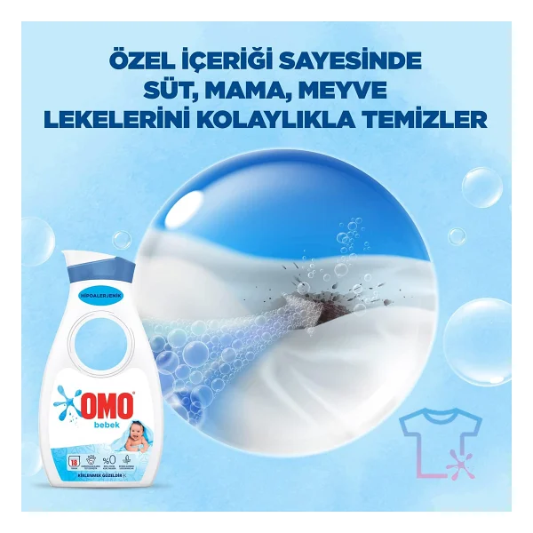 Omo Bebek Hassas Ciltler için Sıvı Deterjan 900 ml - Görsel 4