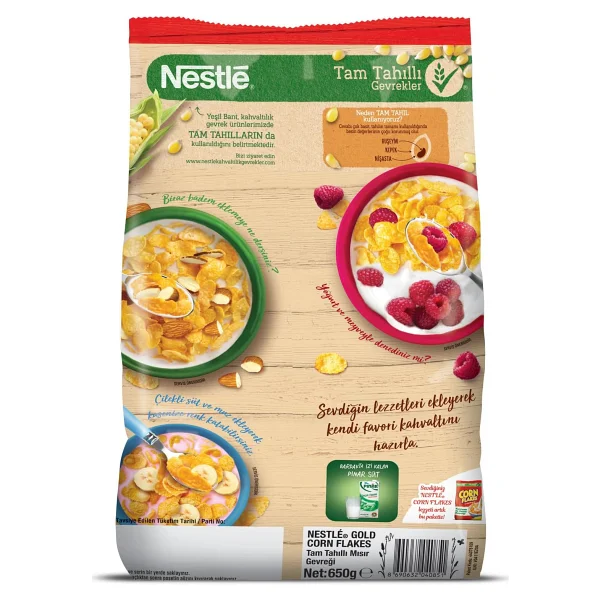 Nestle Gold Corn Flakes Mısır Gevreği 650 Gr - Görsel 3